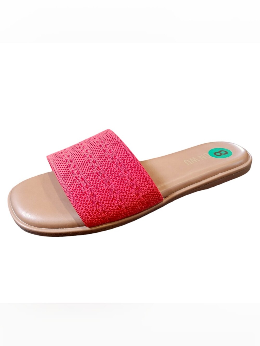 Jason Wu Coral Pink Stretch Casual Slide Sandals Women's Size 8 NWT - Picture 2 of 7